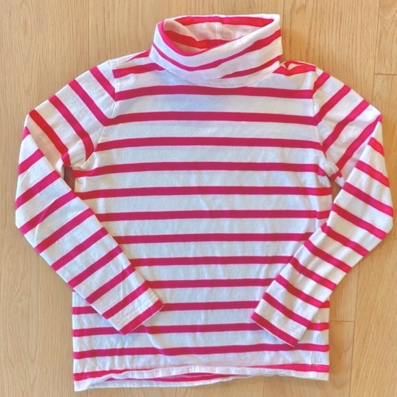 Crewcuts Other - J. Crew Crewcuts Pink and White Tissue Turtleneck Size 8 Girls